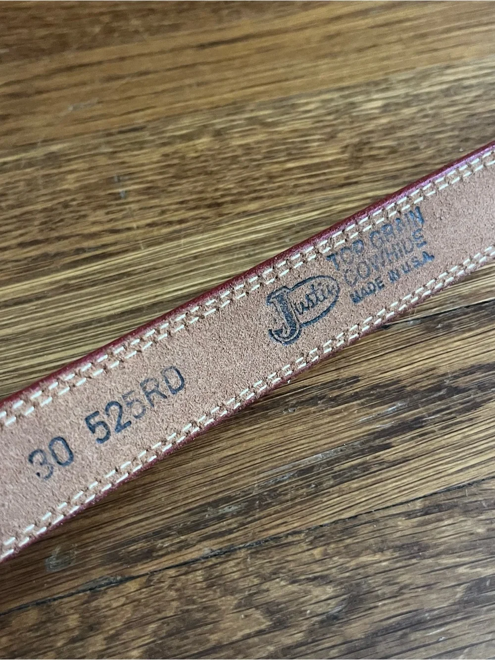 Justin red leather belt 525rd womens vintage silver hearts western 30